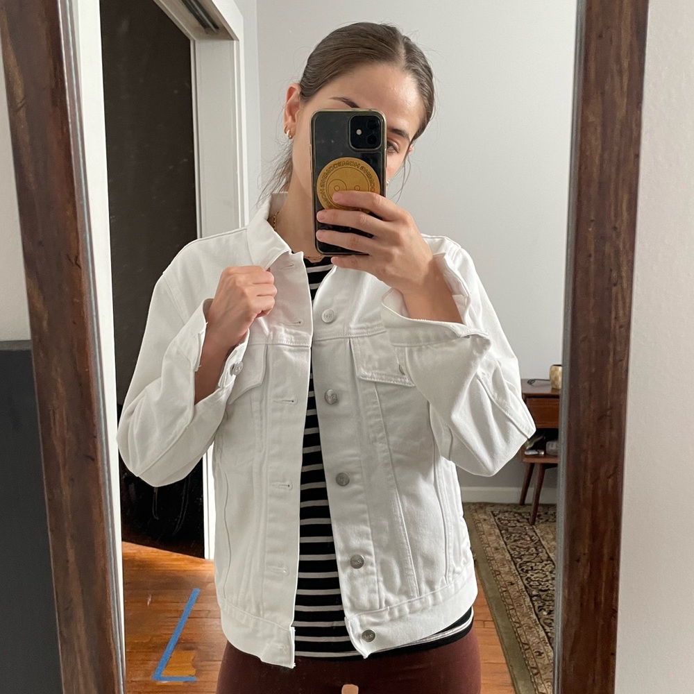 White Denim Jacket from Reformation